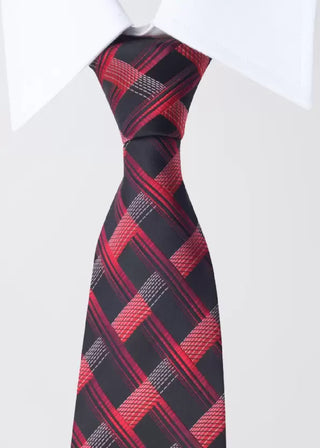 INC International Concepts Men's Gingham Slim Neck Tie Red Size Regular