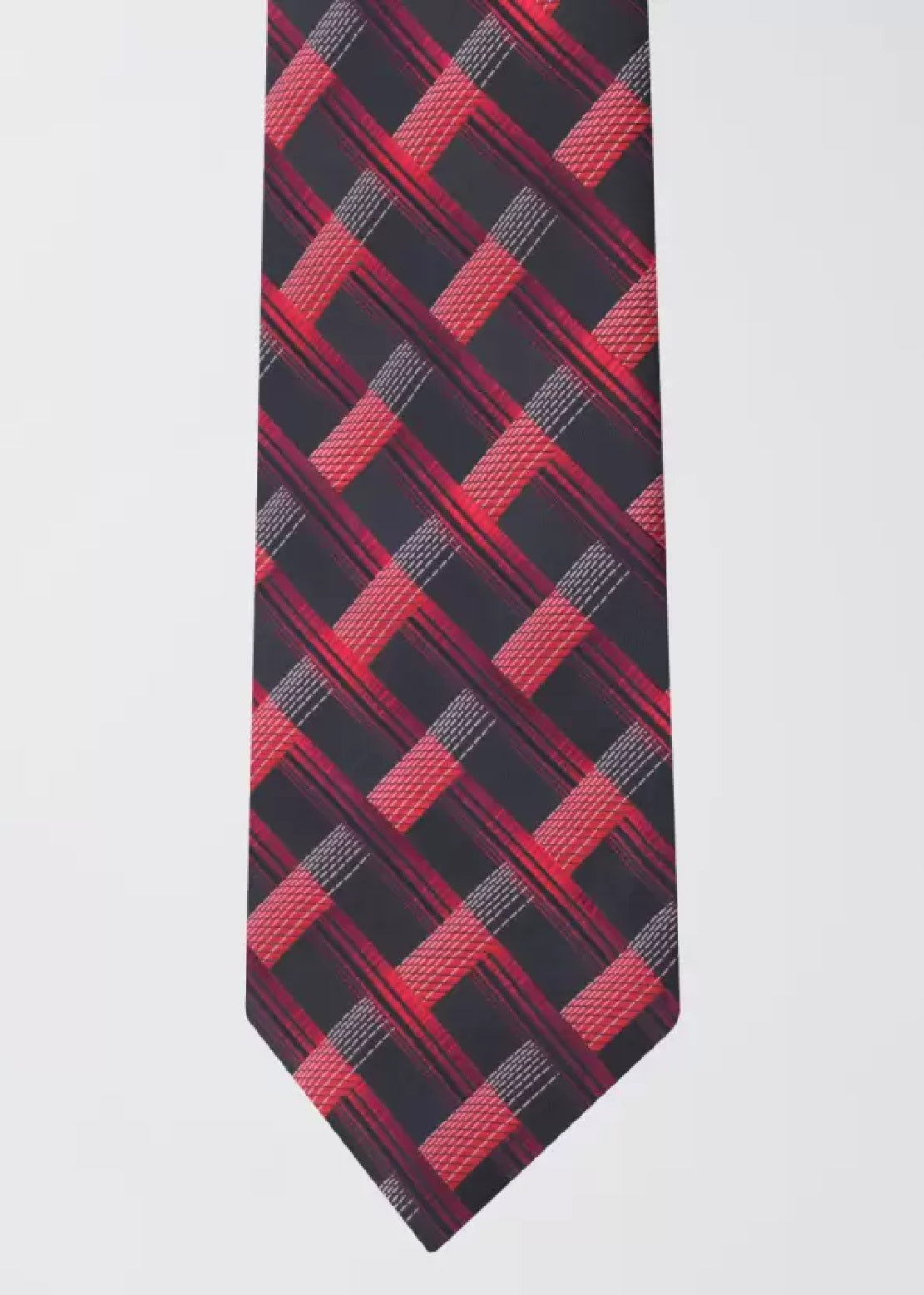 INC International Concepts Men's Gingham Slim Neck Tie Red Size Regular