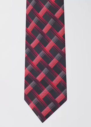 INC International Concepts Men's Gingham Slim Neck Tie Red Size Regular
