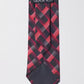 INC International Concepts Men's Gingham Slim Neck Tie Red Size Regular