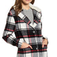 Levi's Women's Plaid Faux Fur Collar Jacket Red/plaid Size Large