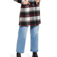 Levi's Women's Plaid Faux Fur Collar Jacket Red/plaid Size Large