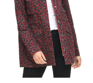 Levi's Women's Leopard Print Jacket Purple Size Medium