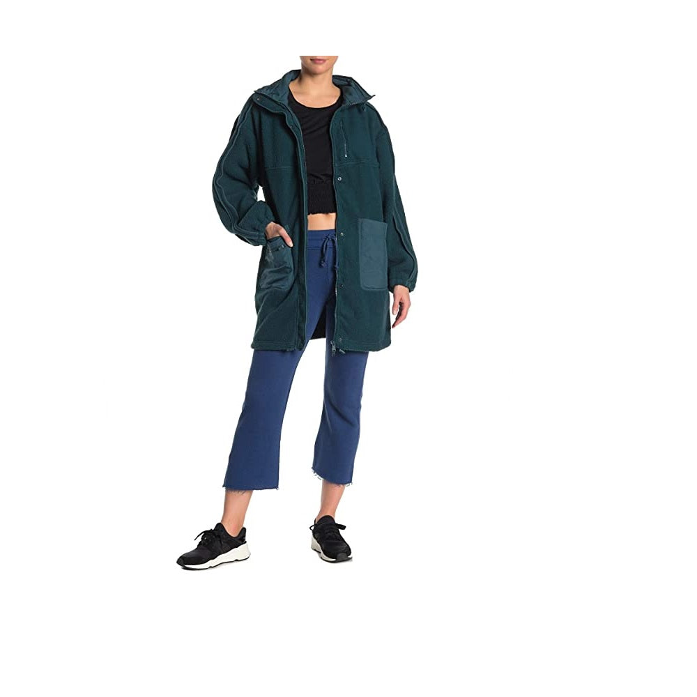 Free People Women's Glacier Fleece Jacket Blue Size Large