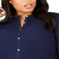 Alfani Women's Plus Pleated Completer Navy Size -0X