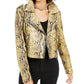 Guess Women's Roni Faux-Leather Jacket Yellow Size Medium
