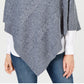 Karen Scott Women's Envelope Poncho Blue Size S/M
