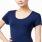Style & Co Women's Short Sleeve a Line Dress Blue Size PP