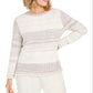 Style & Co Women's Chenille Space Dyed Sweater White Size Petite Large