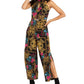 Thalia Sodi Women's Printed Halter-Neck Jumpsuit  Black Size X-Small
