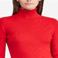 Ralph Lauren Women's Ribbed Turtleneck Sweater Black-White Stripes Size Small
