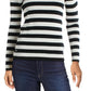 Ralph Lauren Women's Striped Ribbed Top Black Size Medium