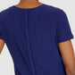 Anne Klein Women's Button Back T-Shirt Blue Size XXS