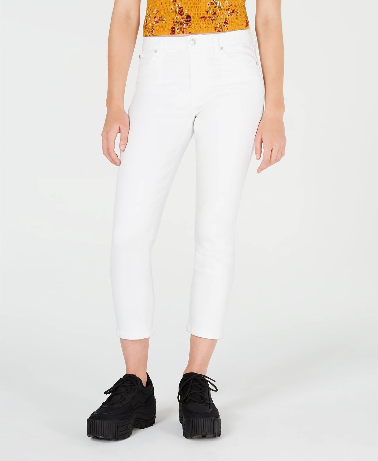 Celebrity Pink Juniors' Cropped Skinny Jeans White Size 5