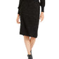 Alfani Women's Shimmer Eyelash Pencil Skirt  Black Size Small