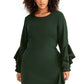 Rachel Roy Women's Trendy Plus Size Ruffled Sheath Dress Green Size 20W