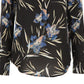 Guess Women's Marciano Floral Print Tie Top Black Size XS