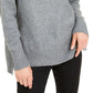 Bar III Women's Ribbed Turtleneck Sweater Grey Size Medium