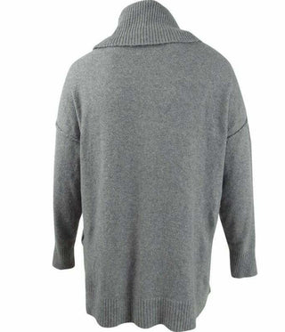 Bar III Women's Ribbed Turtleneck Sweater Grey Size Medium