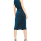 INC International Concepts Women's Belted Cowlneck Shimmer Dress Black Size 14