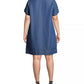 John Paul Richard Women's Plus Size Keyhole-Neck Dress Blue Size 2X