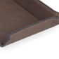 Bey-Berk Men's Rustic Leatherette Rectangular Valet Tray Brown Size Regular