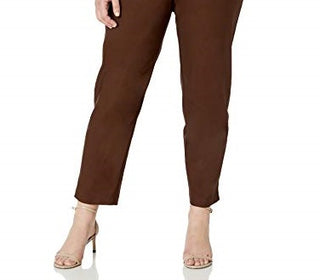 Alfred Dunner Women's Allure Slimming Stretch Pants Brown Size 6 Petite