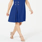 JM Collection Women's Grommet Waist Dress Blue Size Petite Large
