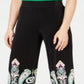 INC International Concepts Women's Printed Cropped Widee Buddha Paisley Pants Black size Petite Small
