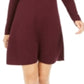 Style & Co Women's Ribbed Sweater Dress Berry Jam Size Petite S