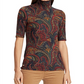 Ralph Lauren Women's Stretch Turtleneck TopT Shirt Red Size M