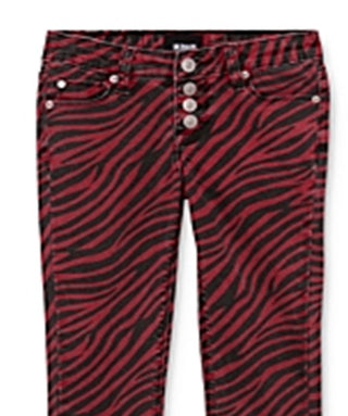 Hudson Girl's Zebra Print Skinny Jeans Black Size 4