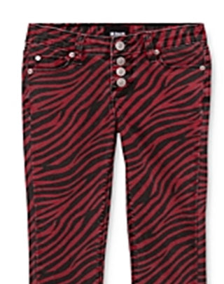 Hudson Girl's Zebra Print Skinny Jeans Black Size 6