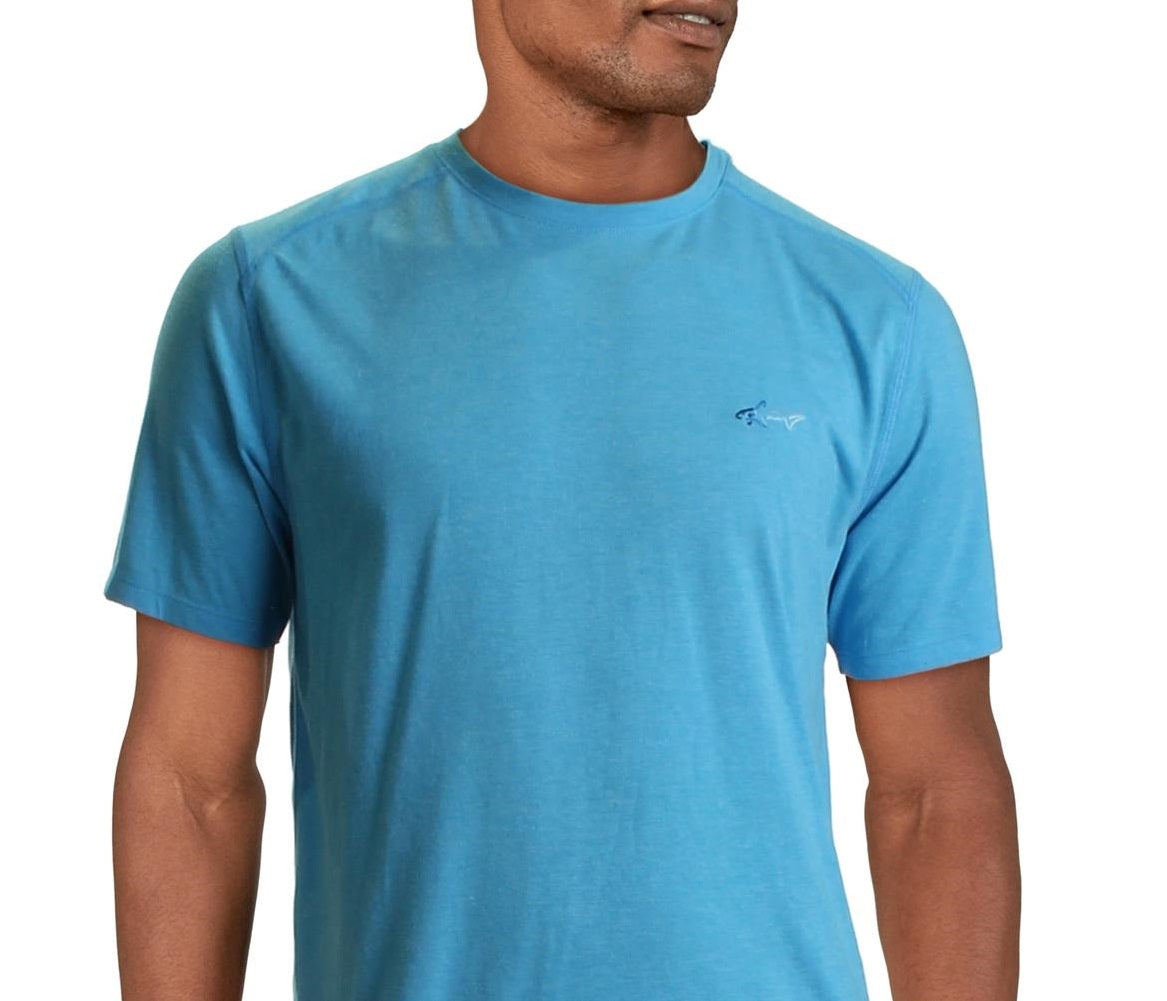 Attack Life Men's Crew Neck Performance Logo T-Shirt Blue Size Medium