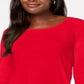 Karen Scott Women's Cotton Scoop Neck Top Red Size X-Large