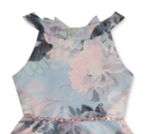 Rare Editions Little Girl's Floral Jacquard Dress Pink Size 6