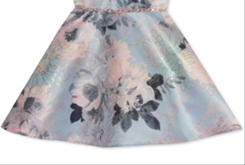Rare Editions Little Girl's Floral Jacquard Dress Pink Size 6