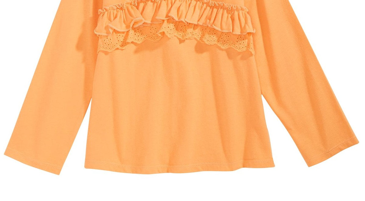 First Impressions Toddler Girls Cotton Ruffled T-Shirt Yellow Size 3T REG