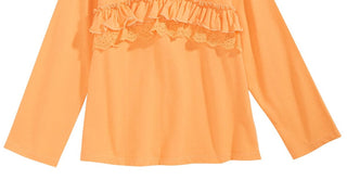 First Impressions Toddler Girls Cotton Ruffled T-Shirt Yellow Size 3T REG
