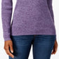 Karen Scott Women's Ribbed Knit Cotton Turtleneck Sweater Purple Size Petite