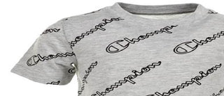 Champion Little Boy's Allover Open Script T-Shirt Gray Size 6