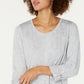 Style & Co Women's Layered-Look Roll-Tab Top Gray Size M