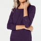 Karen Scott Women's Textured Stripe Sweater Purple Size XX-Large