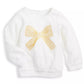 First Impressions Baby Girls Velour Bow Top White Size 12MOS