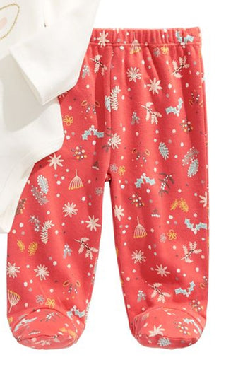 First Impressions Baby Girl's 2 Pc Cotton Bodysuit and Footie Pants Set White Size 0-3 M