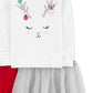 Carter's Girls' Tutu Skirts and Pettiskirts Reindeer Pajama Set White Size 18 Months