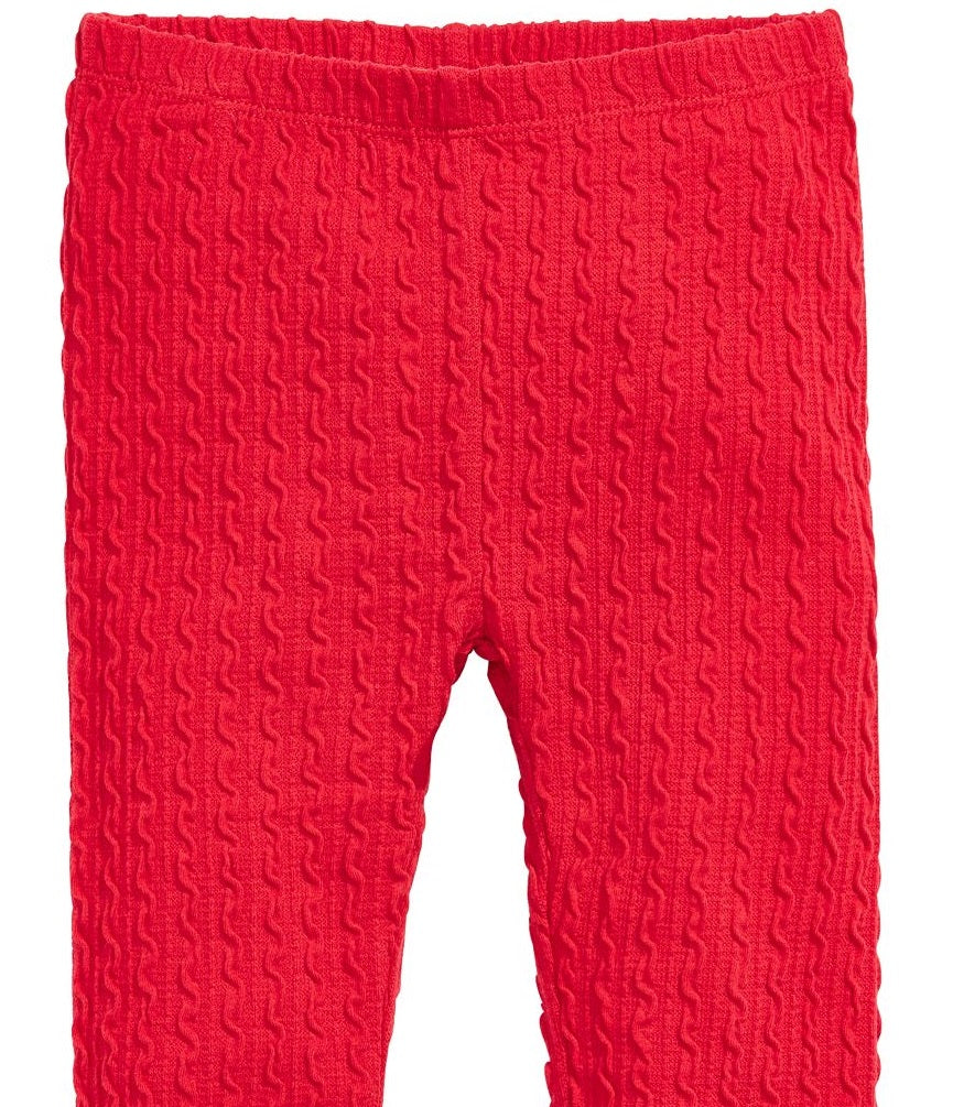 First Impressions Baby Girls Textured Leggings Red Size 6-9 Months