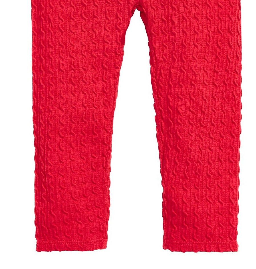 First Impressions Baby Girls Textured Leggings Red Size 6-9 Months