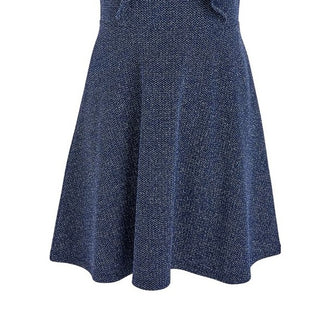 Epic Threads Big Girls Metallic-Knit Flutter Dress Blue Size Medium