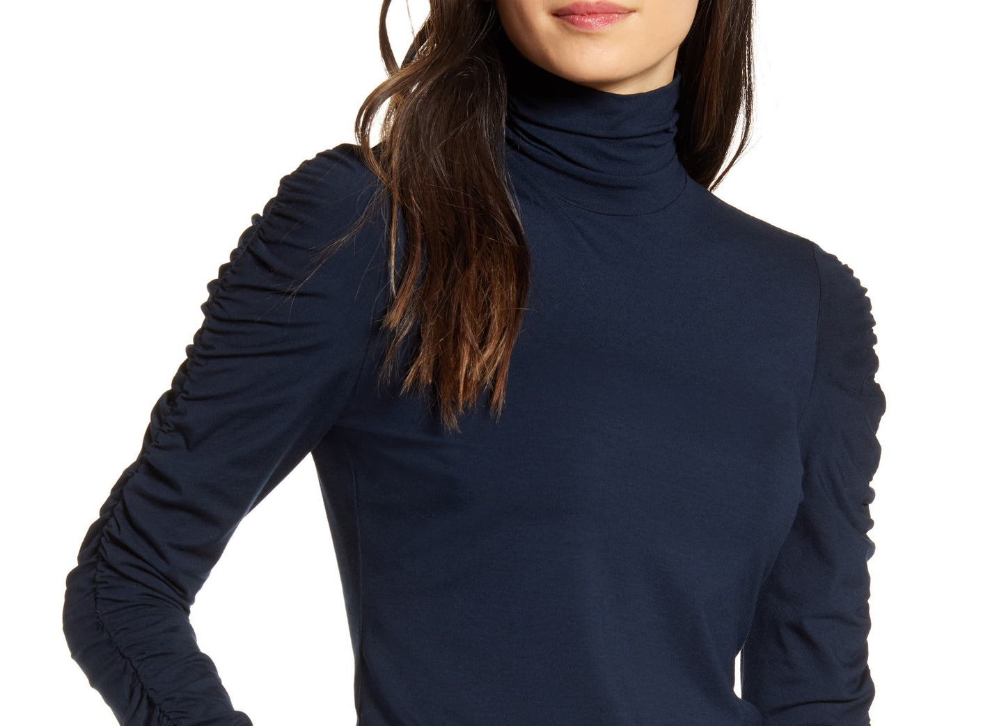 Bailey 44 Women's Allegra Ruched Sleeve Top Blue Size Small